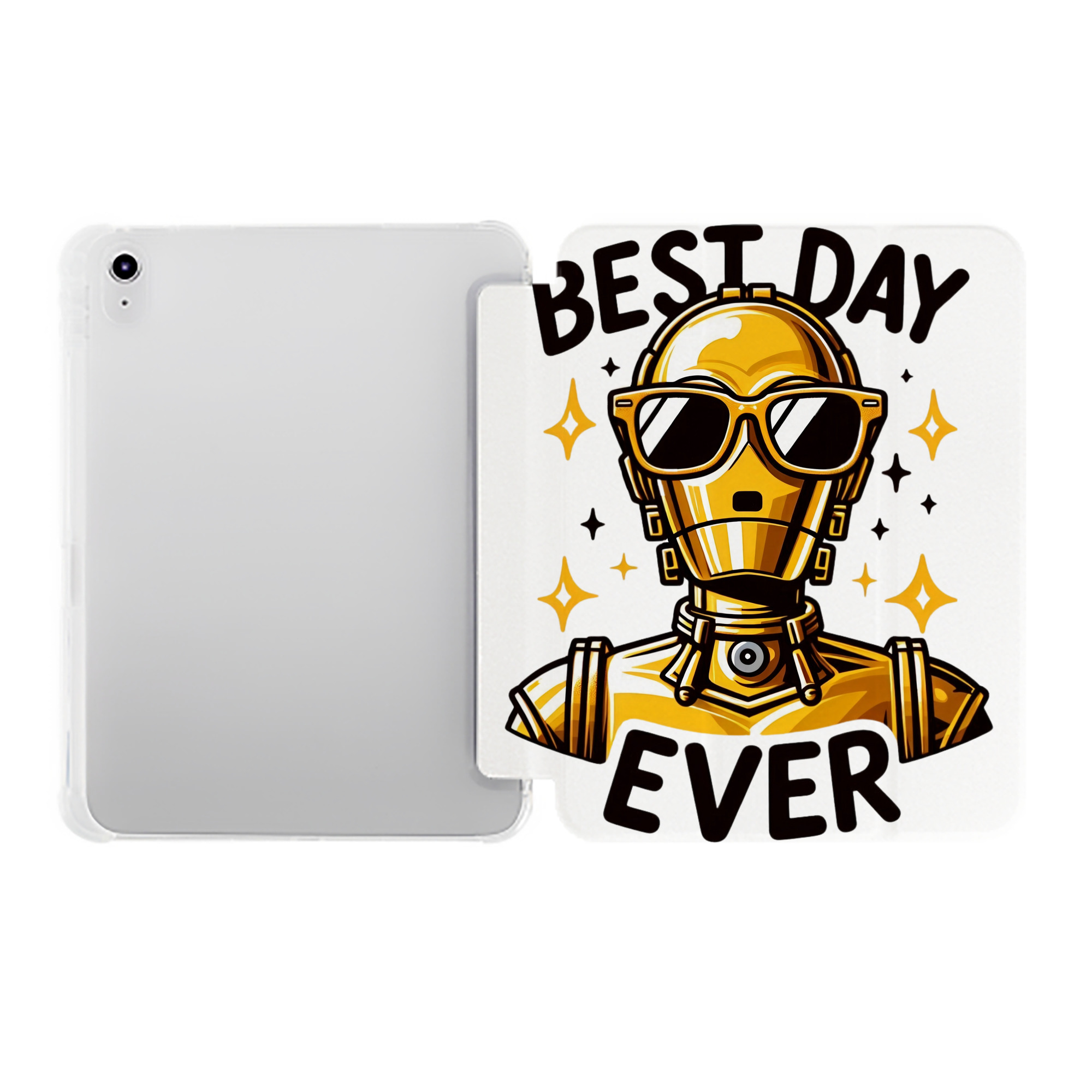 （画像用） スター・ウォーズ Star Wars IPad ケース ペン収納付き 三つ折りスタンド PUレザー×シリコン 対応機種9.5/10.5/10.9インチ